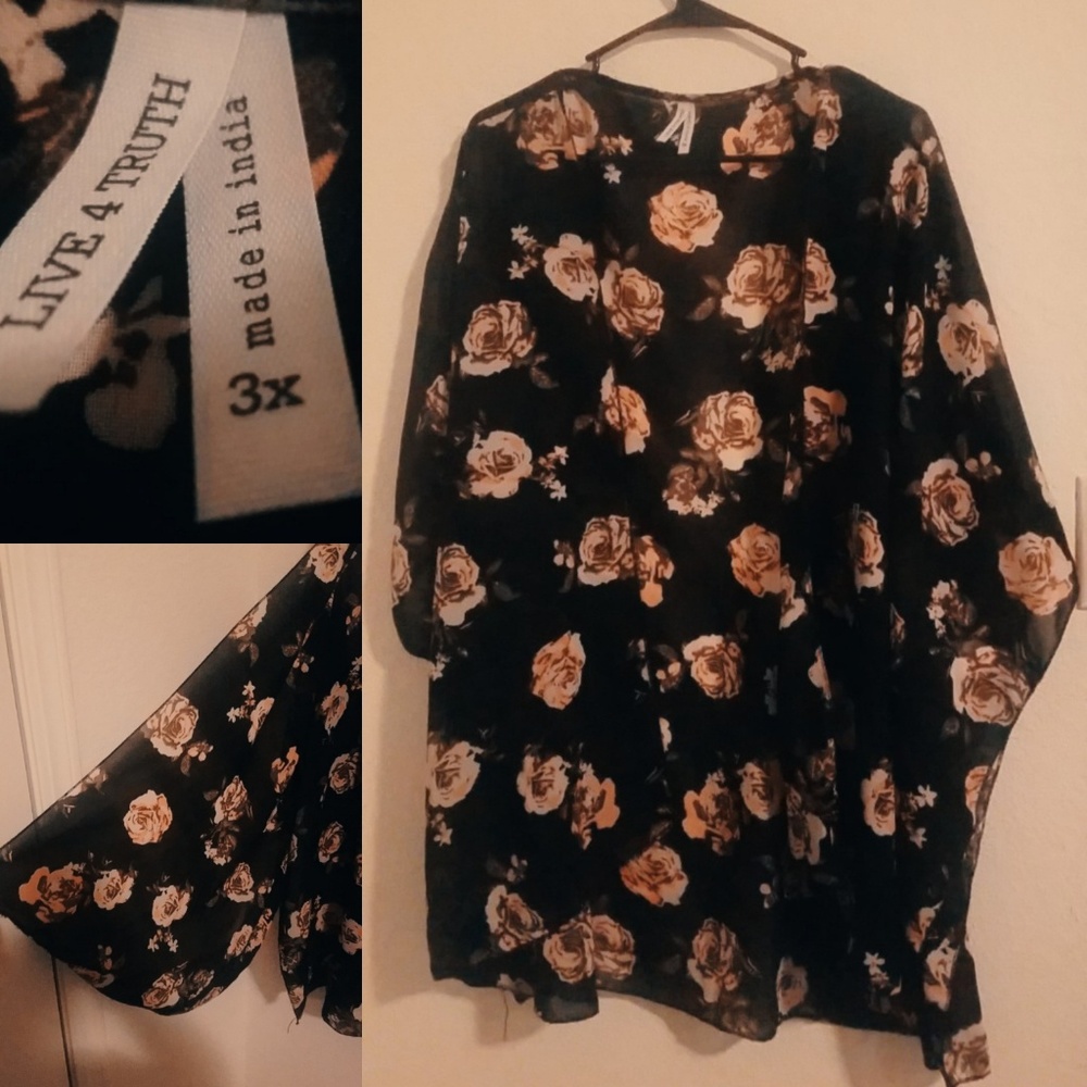 LIVE 4 TRUTH Floral Shear Kimono